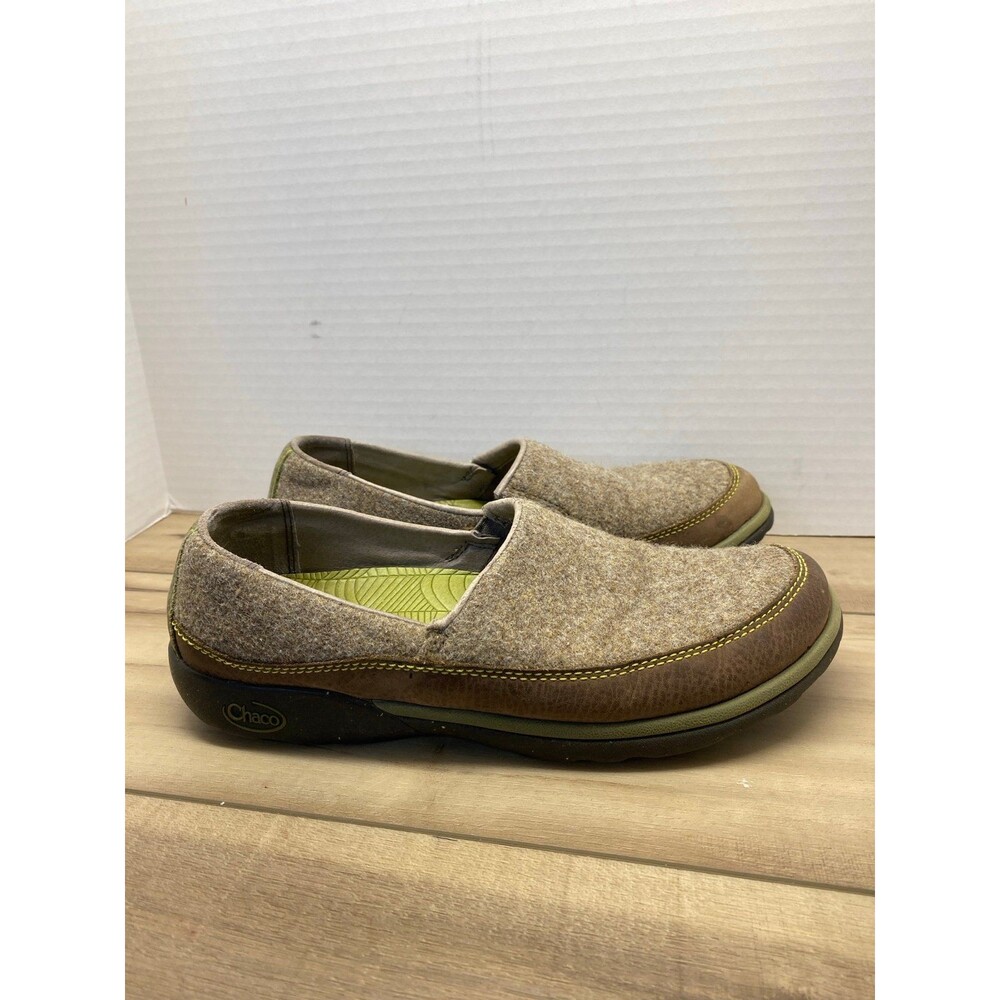 Chaco Sloan Wool/Leather Sandstone/Citron Hiking Clogs Women’s 9